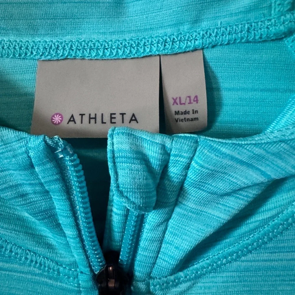 NWT Athleta Girl Aqua Zip-Up Sunkissed Jacket Size XL/14